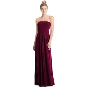 Carlos Saavedra Women's‎ Stapless Jersey Maxi Dress in Cabernet XSmall $98